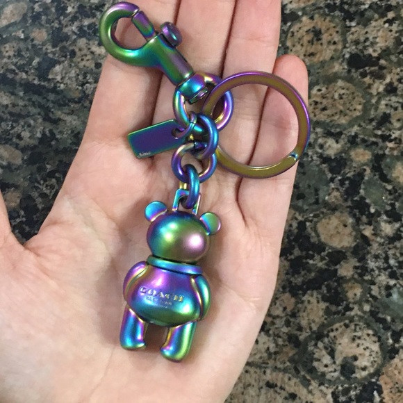 Coach Hologram Iridescent Teddy Bear Bag Charm - Picture 3 of 8